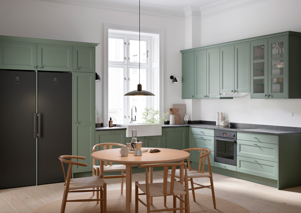 Grönt klassiskt kök