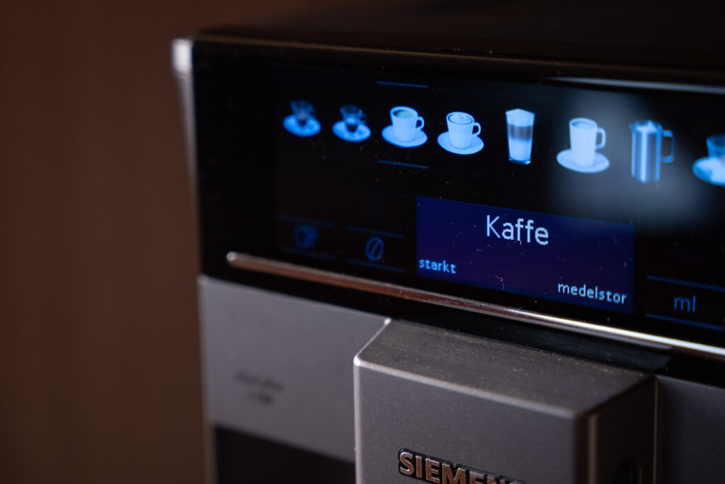 Många alternativ i Siemens kaffebryggare
